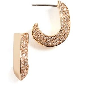 Kate Spade New York Pavé Huggie Hoop Earrings